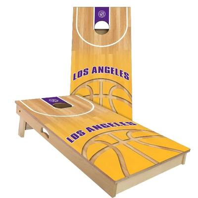 LA Basketball Outdoor Cornhole Board Set