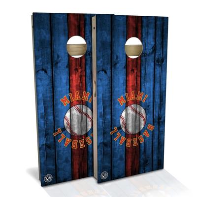 Miami Baseball Outdoor Cornhole Board Set