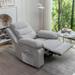 Ergonomic Adjustable Massage Sofa Heating Recliners with Side Pocket Power Recliner Chairs with Footrest for Livingroom