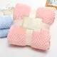 Super Soft Solid Color Kids Blanket Pink Blue Fuzzy 3D Plaid Baby Blanket Sofa Throw Blanket Pet