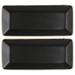 Gibson Elite Soho Lounge 2 Piece 11.75 Inch Rectangular Platter Set in Matte Black