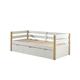 Lit banquette 90x200 sommier tiroir de lit inclus blanc naturel