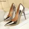 Plus Size 34-43 Patent Leather Women Office Shoes Shallow Fashion Women Pumps Pointed Toe Sexy High