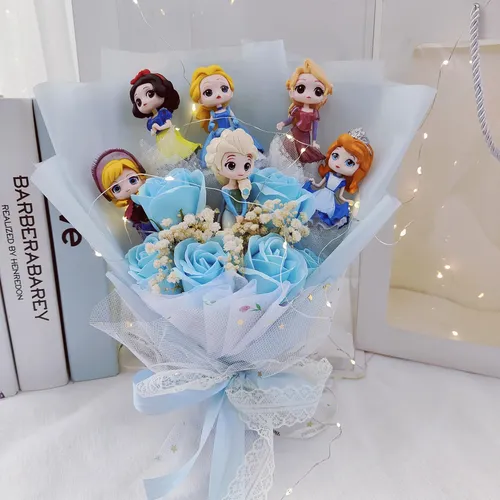 Schnee Weiß Rapunzel Ariel Cinderella Belle Meerjungfrau Kinder spielzeug cartoon bouquet geschenk
