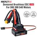 Rocket-rc 120a sensor bürstenlos esc für 1/10 rc rennwagen 380 390 540 motoren mit abnehmbarem