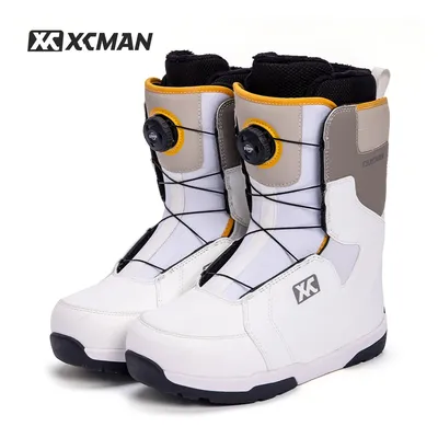 XCMAN Professionelle Skischuhe, warme, wasserdichte Snowboard-Stiefel, rutschfestes Leder, atmungsaktiv, Schnee-Ski-Stiefel, Skiausrüstung