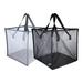 NUOLUX 2pcs Mesh Cloth Laundry Basket Folding Clothes Storage Container Organizer Bags
