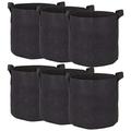 HEMOTON 6pcs Plant Growing Bags Vegetable Nursery Bags Flower Nursery Bags with Handles