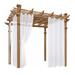 JOLIXIEYE Outdoor Sheer Curtains Weatherproof 2 Panels Quick Dry Outdoor Drapes for Gazebo Front Porch Pergola Balcony
