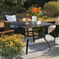 Phi Villa Outdoor Square Dining Table with Umbrella Hole