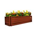 2 x 6 Rectangular Metal Planter Box Durable Raised Garden Bed in Galvalume Steel 24 x 72 With 18 Inch High Walls (Barn Red)