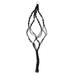 NUOLUX Delicate Macrame Plant Hanger Indoor Outdoor Hanging Planter Wall Art Cotton Rope for Round and Square Pots (Black)