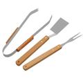 soikfihs Stainless Steel Three Piece Set With Handle Grill Fork Grill Spatula Grill Clip Outdoor Barbecue Supplies Grill Grill Tools