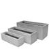 River Stone Rectangular Trough Planter - Handmade Thick Ceramic Plant Tray To Protect The Floor From Runoff Water