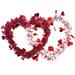 Ongmies Room Decor Clearance Gifts Day Wreath Shape Love Decoration Wall Lips Valentine S Shape Wall Home Decor As Shown