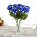 10pcs/lot Rose Artificial Fake Flowers Floral Simulation Bouquet Home Wedding Party Decor Blue