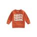 Calsunbaby Toddler Baby Girl Boy Thanksgiving Sweatshirt Letter Print Crewneck Pullover Sweater Shirts Oversized Fall Tops
