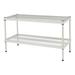 HYYYYH Meshworks 2 Tier Short Stacking Heavy Duty Metal Storage Shelving Unit 440 Pound Capacity per Shelf Great for Bathroom Pantry and Garage Storage 31â€� x 13â€� x 17.5â€�