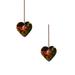 2PCS Christmas Valentine S Day Room Decor Pendant Decoration Hanging Heart Handicraft Hanging Peach Heart Crystal Craft Jewelry Accessories Chandelier Decoration Lighting Window Pendant