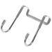 HOMEMAXS 2 Pack Over Cabinet Door Double Hooks Strong Stainless Steel Multiple Use S Shaped Hanging Over The Door Hooks Use for Kitchen Cabinet Drawer Bathroom Wardrobe Office