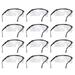 NUOLUX 12pcs Eye Protective Glasses Practical Riding Eyewear Dust Wind Proof Goggles for Outdoor Outside (Black Frame and White Lens)