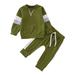 Pimfylm Toddler Baby Boy Fall Winter Clothes Toddler Baby Boy Outfits Hoodie Sweatshirts Boys Clothing Sets Green 90