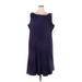 Sandra Darren Casual Dress - A-Line: Purple Solid Dresses - Women's Size 24 Plus