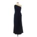 Adrianna Papell Cocktail Dress - Midi Open Neckline Sleeveless: Blue Solid Dresses - Women's Size 15