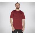 Skechers Men's On the Road T-Shirt in Red, Size Small | Polyester