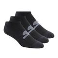 Skechers Men's 3 Pack No Show Stretch Socks in Black, Size Large