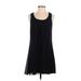 My Michelle Casual Dress - A-Line Scoop Neck Sleeveless: Black Print Dresses - Women's Size Small