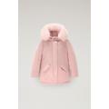 Woolrich Girls' Luxury Arctic Parka in Urban Touch with Cashmere Fur Pink Size 14