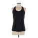 Lululemon Athletica Active Tank Top: Black Color Block Activewear - Women's Size 10