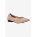 Extra Wide Width Women's Ramsey Flat by Ros Hommerson in Taupe Kid Suede (Size 11 WW)