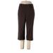 Christopher & Banks Casual Pants - High Rise Straight Leg Cropped: Brown Bottoms - Women's Size 10