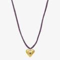 Maanesten Quinn Gold Plated Eye Of Kyanite Purple Silk Necklace 2676A