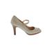 Cole Haan Heels: Slip On Stilleto Casual Gold Shoes - Women's Size 9 - Almond Toe