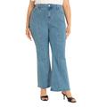 Plus Size Women's Relaxed Flare Jean by ELOQUII in Medium Wash (Size 30)