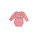 Baby Gear Long Sleeve Onesie: Pink Bottoms - Size 0-3 Month