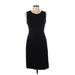 Lands' End Casual Dress - Sheath: Black Solid Dresses - Women's Size 8