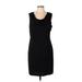 Jade Melody Tam Casual Dress - Party Scoop Neck Sleeveless: Black Print Dresses - Women's Size Large