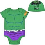 Newborn Green Hulk Bodysuit and Hat Set