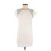 Liu-Jo Casual Dress - Shift High Neck Short sleeves: Ivory Color Block Dresses - Women's Size 40