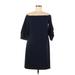 Vince Camuto Casual Dress - Shift: Blue Solid Dresses - New - Women's Size Small