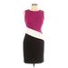 Tommy Hilfiger Casual Dress - Sheath: Black Color Block Dresses - Women's Size 6