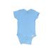 Gerber Short Sleeve Onesie: Blue Print Bottoms - Size 0-3 Month