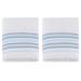 Agora of Smyrna 2 Piece Turkish Cotton Bath Towel Set Turkish Cotton | Wayfair BarisAkcora-White&Blue