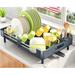 COOREL Adjustable Stainless Steel Dish Rack Stainless Steel in Gray | 4.5 H x 19.7 W x 13.6 D in | Wayfair UGTB0B1Q4P5L6