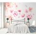 GK Wall Design Floral Romantic Blossom Pink Flower Removable Textured Wallpaper Non-Woven | 55" W x 35" L | Wayfair GKWP000283W55H35