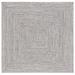 Gray/White 84 x 84 x 0.25 in Area Rug - Gracie Oaks Kar Handmade Handwoven Area Rug in Gray/Ivory Polypropylene | 84 H x 84 W x 0.25 D in | Wayfair